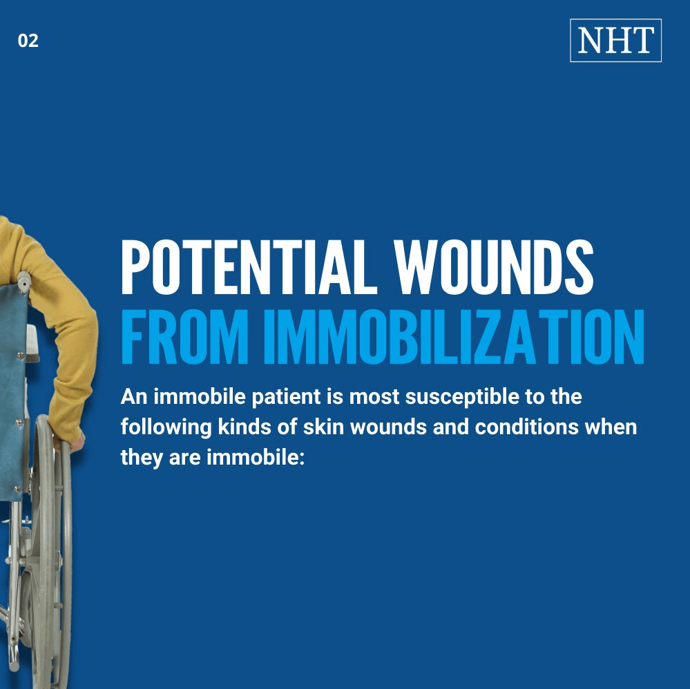 immobile patient susceptibility to wounds and sores